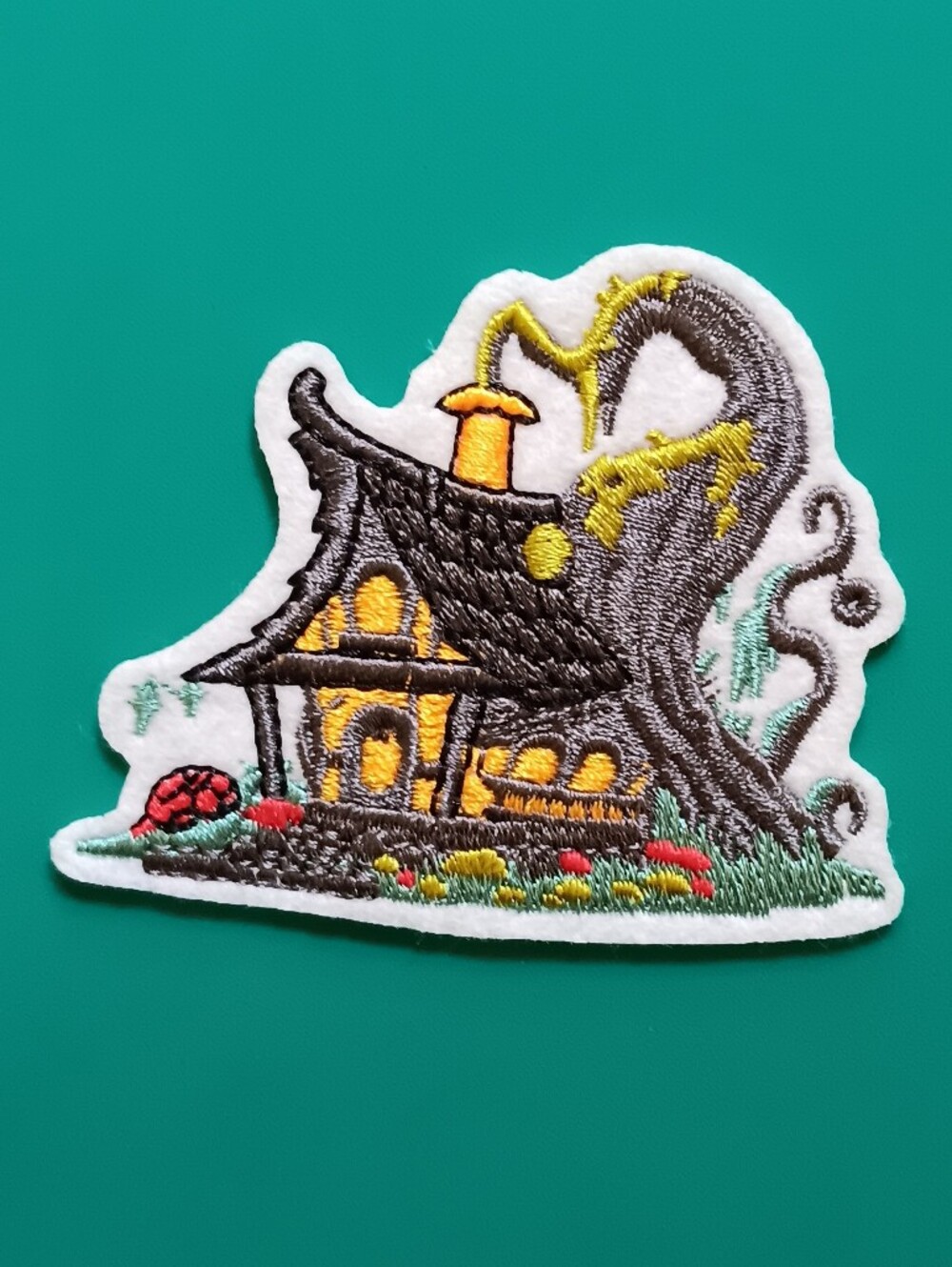 Fairy Cottage House Whimsical Iron On Patch Fairycore Cottagecore Applique